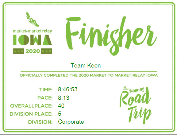 Market to Market Relay Finisher