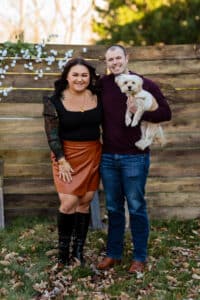 Nou and her partner and dog.